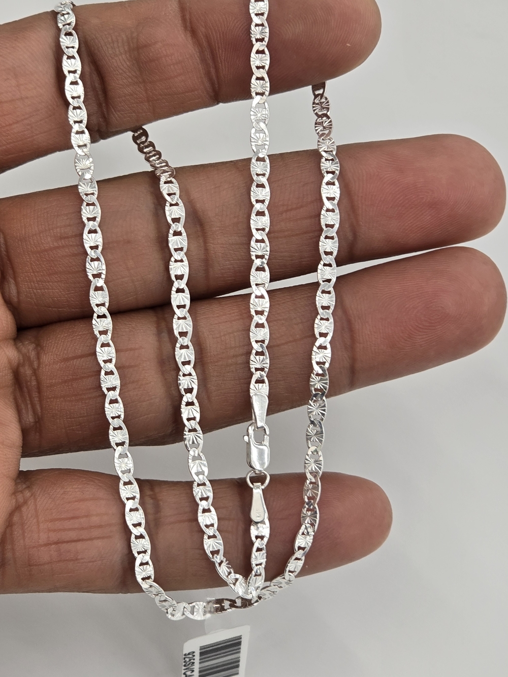 925 Sterling Silver Valentino Chain 3mm 18 Inches